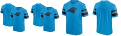 Fanatics Men's Blue Carolina Panthers Textured Hashmark V-Neck T-shirt